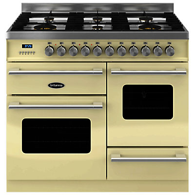 Britannia RC-10XGG-DE Delphi Dual Fuel Range Cooker Gloss Cream Britannia RC-10XGG-DE Delphi Dual Fuel Range Cooker Gloss Cream